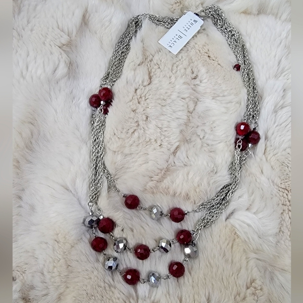 NWT White House l Black Market Multi-Strand Beaded Necklace